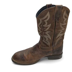 Justin Comb Last Mens Boots 2257 Brown Leather Cowboy Western Size 12D